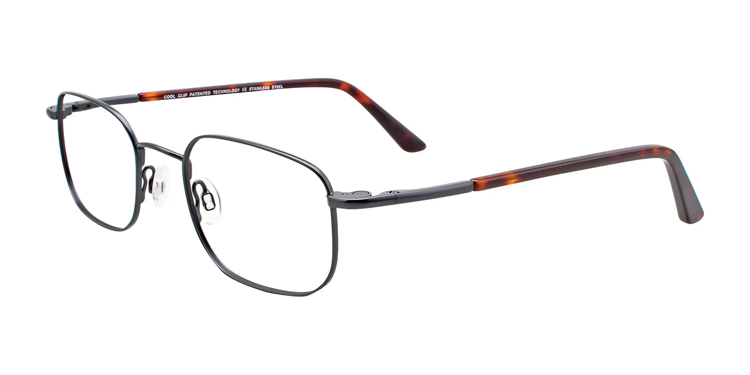 CoolClip CC836 Eyeglasses with Clip-on Sunglasses Satin Dark Blueish Grey CoolClip CC836 Eyeglasses with Clip-on Sunglasses Satin Dark Blueish Grey