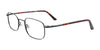 Coolclip CC836 Eyeglasses with Clip-on Sunglasses | Size 51 / Satin Dark Blueish Grey