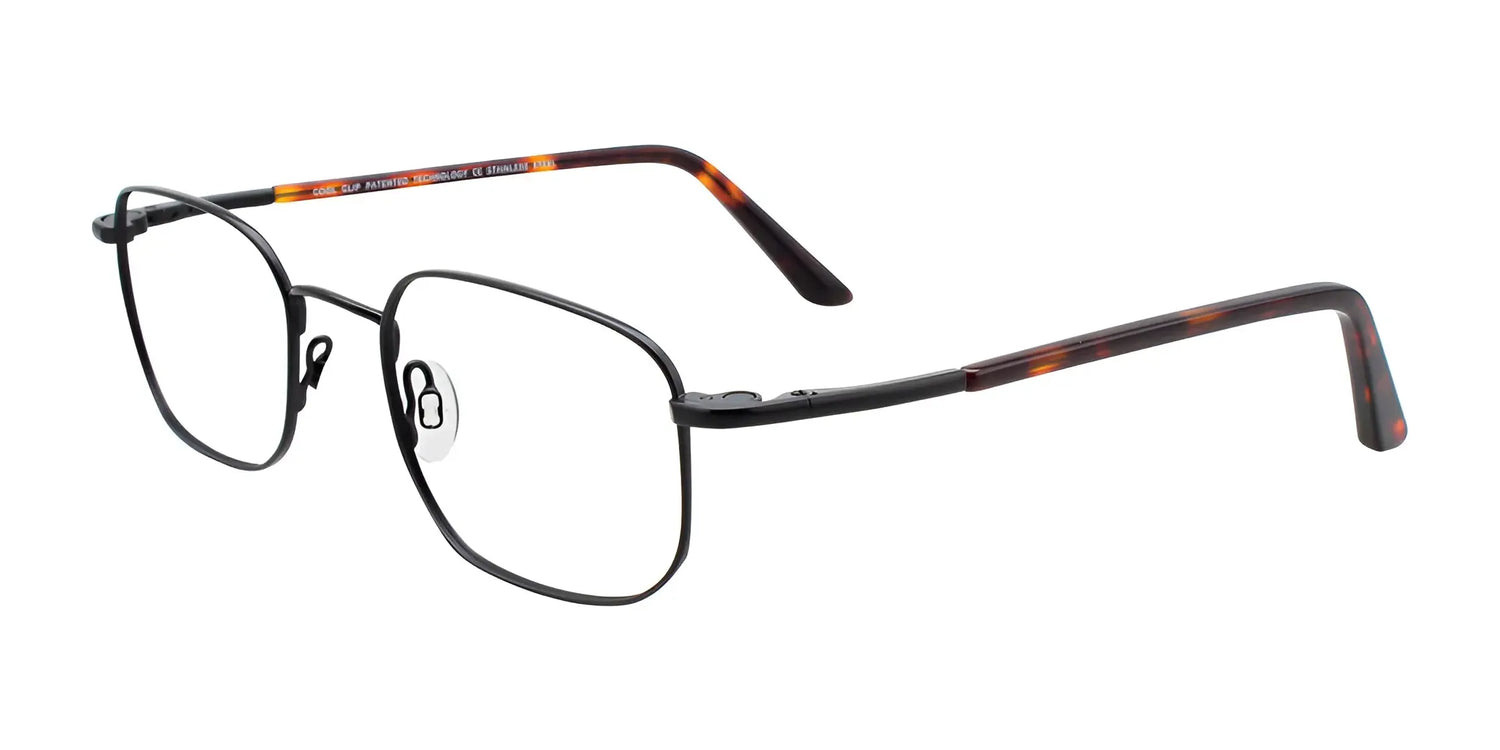 CoolClip CC836 Eyeglasses with Clip-on Sunglasses Satin Black CoolClip CC836 Eyeglasses with Clip-on Sunglasses Satin Black