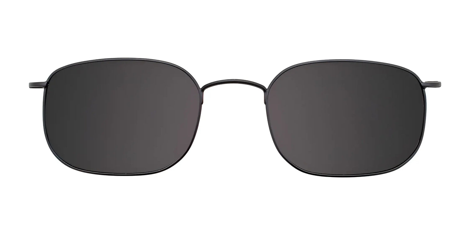 CoolClip CC836 Eyeglasses with Clip-on Sunglasses | Size 51 by CoolClip feature black square frames and dark lenses. The sleek clip-on easily converts the eyeglasses to polarized sunglasses. Displayed on a white background. CoolClip CC836 Eyeglasses with Clip-on Sunglasses | Size 51 by CoolClip feature black square frames and dark lenses. The sleek clip-on easily converts the eyeglasses to polarized sunglasses. Displayed on a white background.