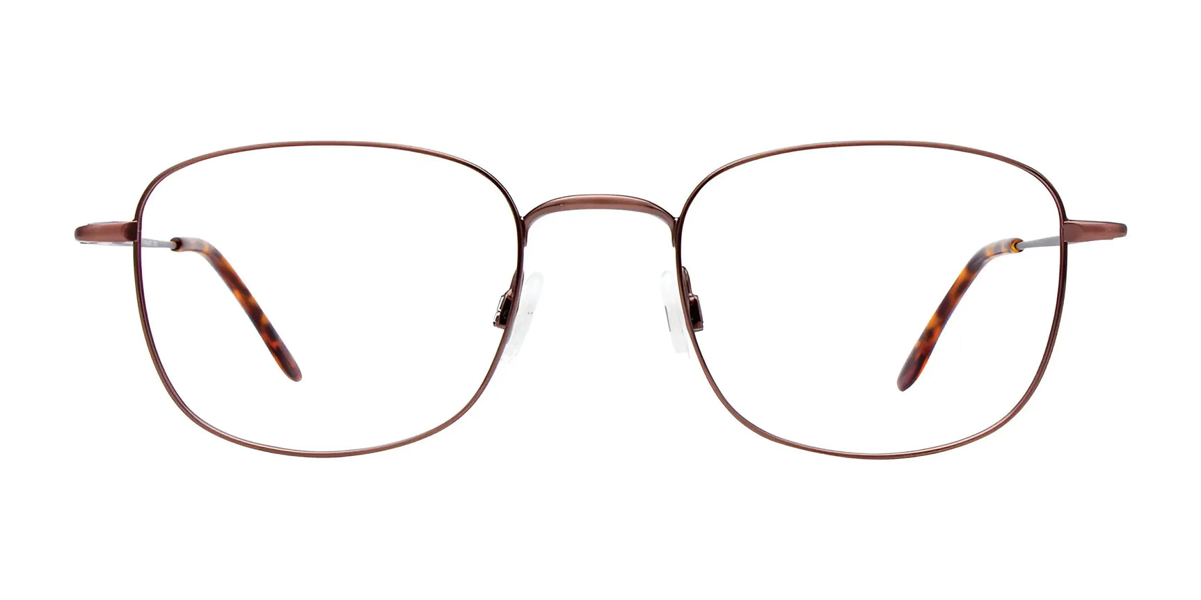 CoolClip CC837 Eyeglasses with Clip-on Sunglasses (Size 51) by CoolClip feature thin brown rectangular metal frames and tortoiseshell-patterned arms, combining stylish design and versatility for easy transition to sunglasses. CoolClip CC837 Eyeglasses with Clip-on Sunglasses (Size 51) by CoolClip feature thin brown rectangular metal frames and tortoiseshell-patterned arms, combining stylish design and versatility for easy transition to sunglasses.