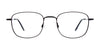 Coolclip CC837 Eyeglasses with Clip-on Sunglasses | Size 51 / Satin Black