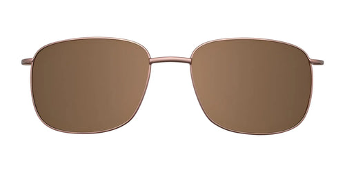 Coolclip CC838 Eyeglasses with Clip-on Sunglasses / Size 55 / Satin Brown