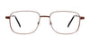 Coolclip CC838 Eyeglasses with Clip-on Sunglasses | Size 55 / Satin Brown