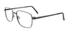Coolclip CC838 Eyeglasses with Clip-on Sunglasses | Size 55 / Satin Dark Steelblue