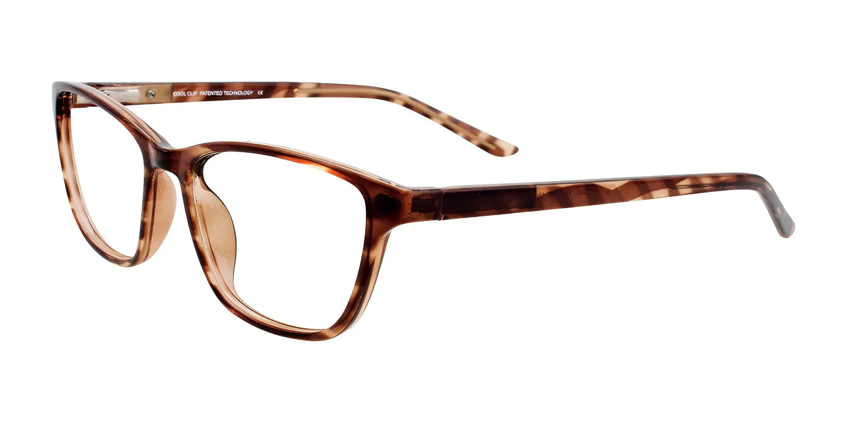 CoolClip CC841 Eyeglasses with Clip-on Sunglasses Brown Marbled CoolClip CC841 Eyeglasses with Clip-on Sunglasses Brown Marbled