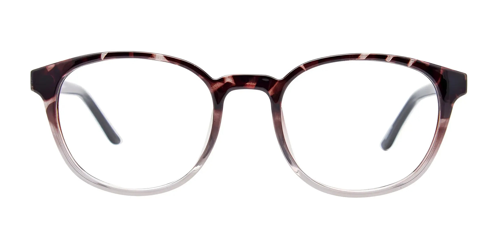 CoolClip CC842 Eyeglasses | Size 48 feature a round tortoiseshell frame with a dark brown-to-clear gradient and are compatible with CoolClip clip-on sunglasses for extra versatility. CoolClip CC842 Eyeglasses | Size 48 feature a round tortoiseshell frame with a dark brown-to-clear gradient and are compatible with CoolClip clip-on sunglasses for extra versatility.
