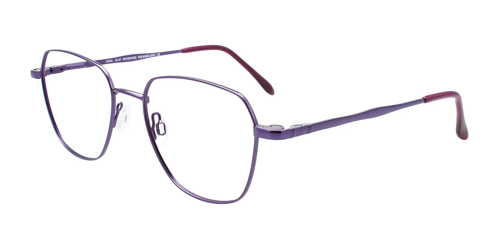 CoolClip CC845 Eyeglasses with Clip-on Sunglasses Satin Purple CoolClip CC845 Eyeglasses with Clip-on Sunglasses Satin Purple