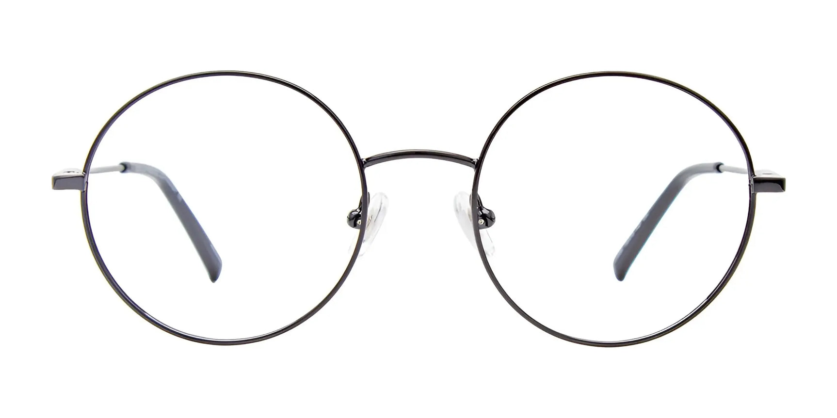 CoolClip CC850 Eyeglasses by CoolClip, size 50, shown on a white background with round, thin black rims and clear prescription lenses. Comes with a clip-on sunglasses feature. CoolClip CC850 Eyeglasses by CoolClip, size 50, shown on a white background with round, thin black rims and clear prescription lenses. Comes with a clip-on sunglasses feature.