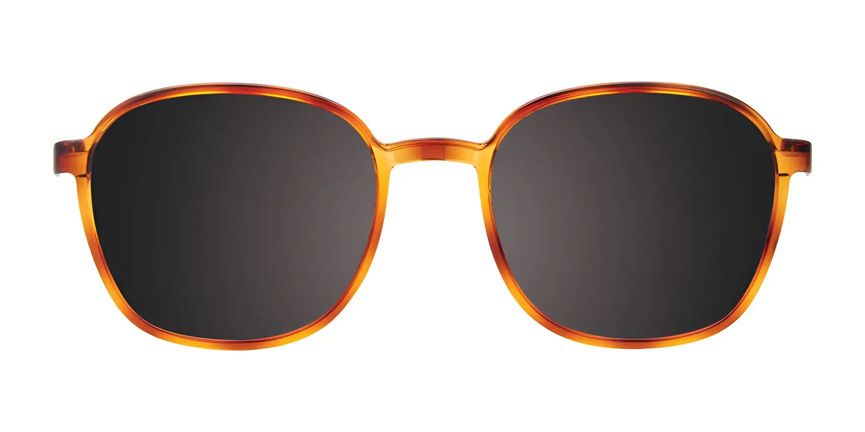 CoolClip CC851 Eyeglasses with clip-on sunglasses by CoolClip, size 51, featuring brown frames and dark lenses in a stylish front view on a white background. CoolClip CC851 Eyeglasses with clip-on sunglasses by CoolClip, size 51, featuring brown frames and dark lenses in a stylish front view on a white background.