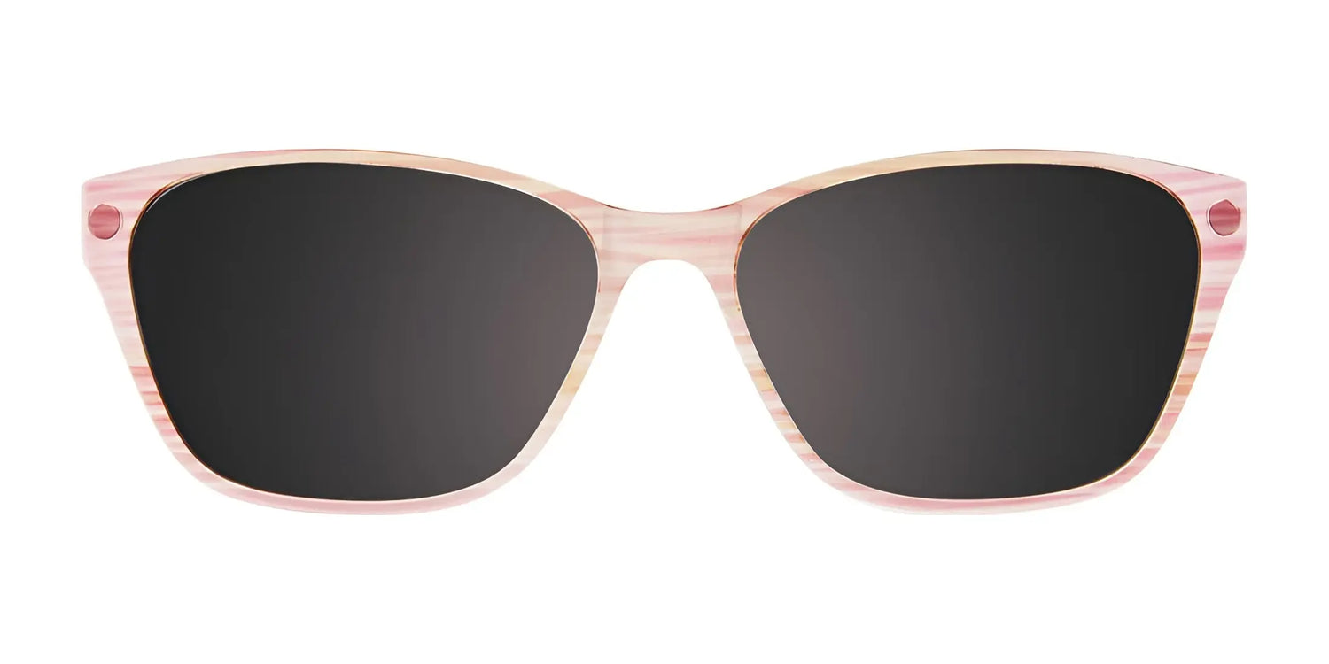 CoolClip CC855 Eyeglasses with Clip-on Sunglasses in pink, black lenses, featuring CoolClip technology by CoolClip, size 51, shown against a white background. CoolClip CC855 Eyeglasses with Clip-on Sunglasses in pink, black lenses, featuring CoolClip technology by CoolClip, size 51, shown against a white background.