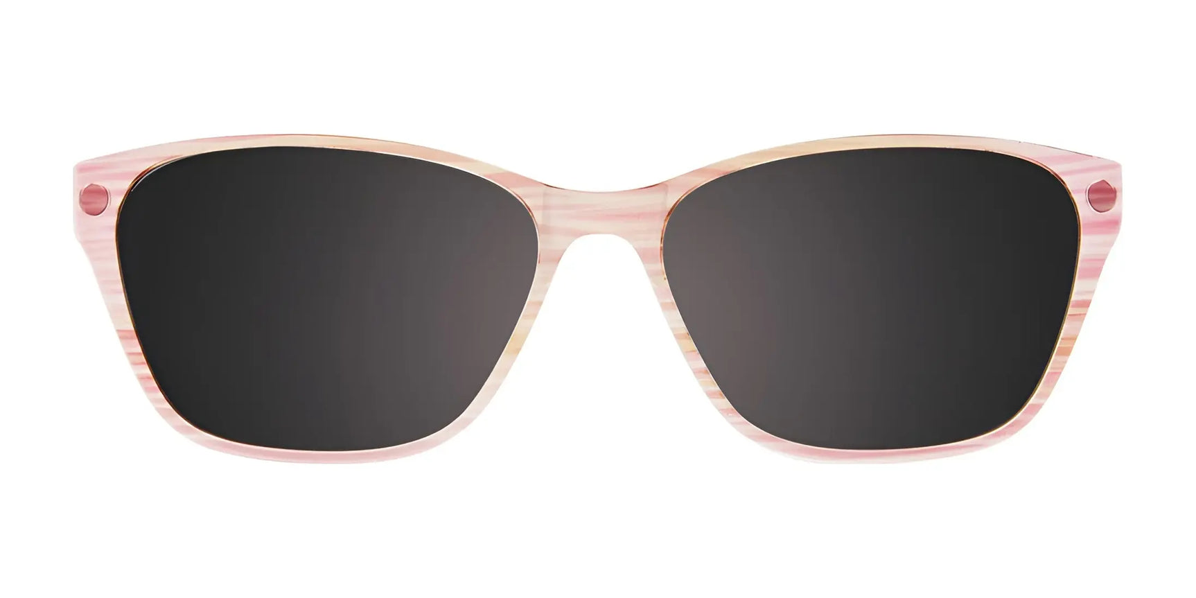 CoolClip CC855 Eyeglasses with Clip-on Sunglasses in pink, black lenses, featuring CoolClip technology by CoolClip, size 51, shown against a white background. CoolClip CC855 Eyeglasses with Clip-on Sunglasses in pink, black lenses, featuring CoolClip technology by CoolClip, size 51, shown against a white background.