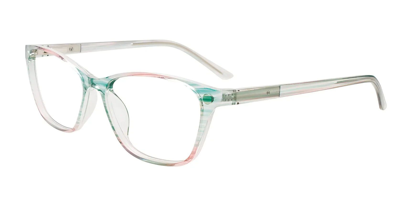 CoolClip CC855 Eyeglasses with Clip-on Sunglasses Tr. St. Green & Pink CoolClip CC855 Eyeglasses with Clip-on Sunglasses Tr. St. Green & Pink