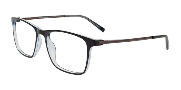 Coolclip CC863 Eyeglasses with Clip-on Sunglasses | Size 53 / Grey