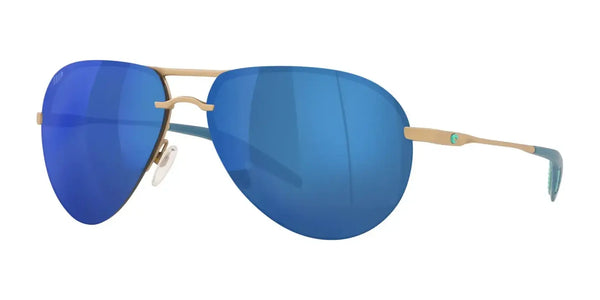 Costa HELO 6S6006 Sunglasses | Size 61 / Matte Champagne / Blue Mirror (Polarized) (3P 12.6%) №600608