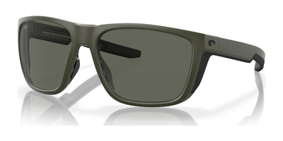 Costa FERG 6S9002 Sunglasses Matte Olive / Gray (Polarized)
