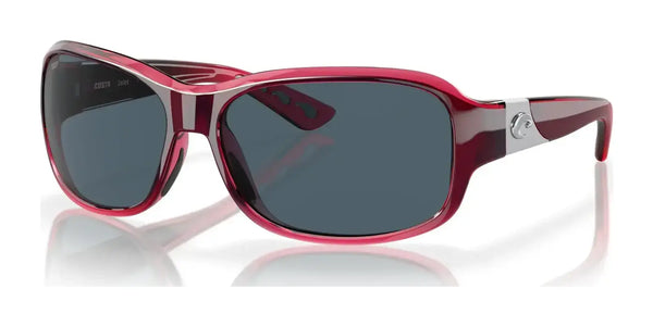Costa INLET 6S9042 Sunglasses | Size 58 / Pomegranate Fade №904205 / Gray (Polarized) (3P 14%)