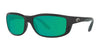 Costa ZANE 6S9059 Sunglasses | Size 61 / Matte Black №905906 / Green Mirror (Polarized) (3P 11.4%)