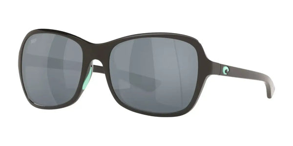 Costa KARE 6S9068 Sunglasses | Size 54 / Shiny Black Mint Logo №906805 / Gray Silver Mirror (Polarized) (3P 12.1%)