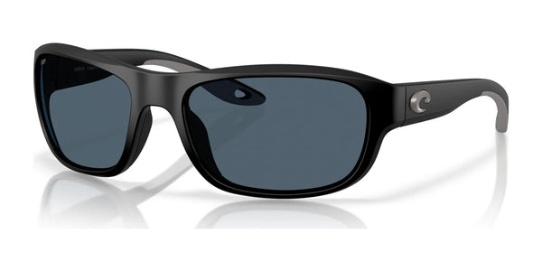 Costa 6S9119 Clip-On Sunglasses | Size 58 / Matte Black №911906 / Gray (Polarized) (3P 14%)