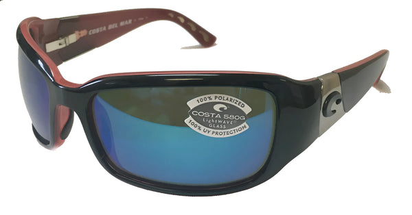 Costa GATUN Sunglasses / Black Coral / Gray Polarized With Blue Mirror - Glass 580