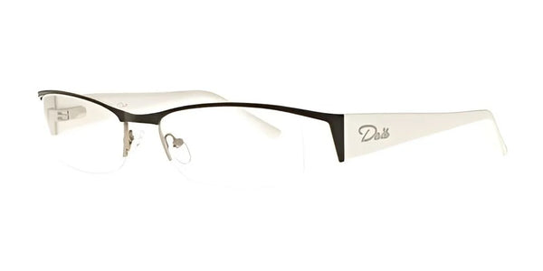 DEA Eyewear BIBIANA Eyeglasses | Size 54 / Black/Matte White / Non Prescription