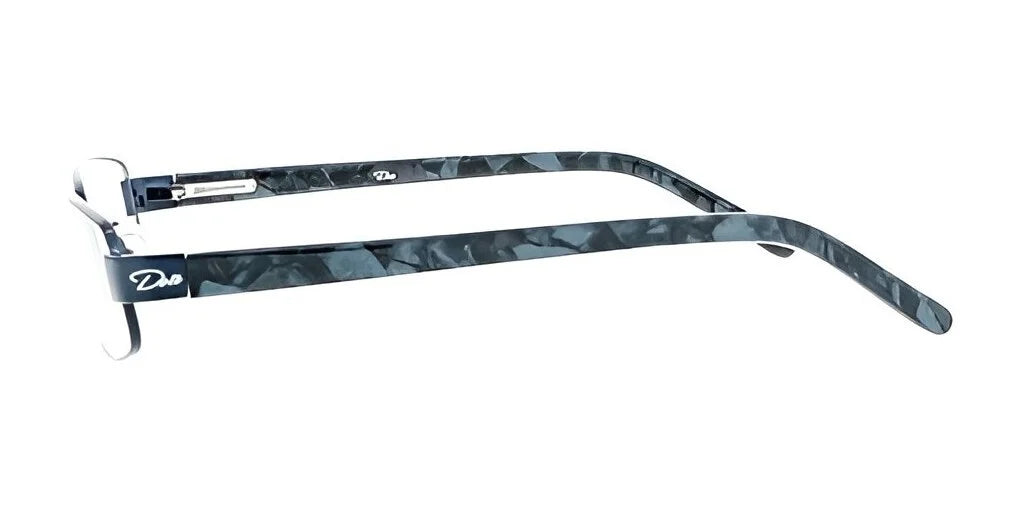 DEA Eyewear GIOIA eyeglasses in black and gray pattern, featuring UV protection and the brand's logo on the side, size 54. DEA Eyewear GIOIA eyeglasses in black and gray pattern, featuring UV protection and the brand's logo on the side, size 54.