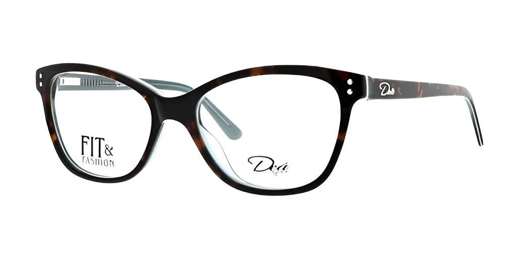 The DEA Eyewear NORA Eyeglasses in tortoiseshell with clear lenses showcase the elegant "Fit & Fashion" text on the lens, echoing the timeless style of classic DEA Eyewear designs. The DEA Eyewear NORA Eyeglasses in tortoiseshell with clear lenses showcase the elegant "Fit & Fashion" text on the lens, echoing the timeless style of classic DEA Eyewear designs.