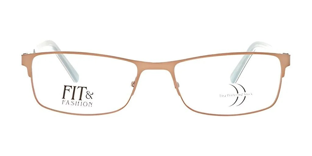 Introducing the DEA Preferred MESSINA Eyeglasses | Size 57: a pair of sleek, rectangular eyeglasses with thin, light brown metal frames. Perfectly designed for the sophisticated woman, these elegant glasses create a stylish statement against a white backdrop. Introducing the DEA Preferred MESSINA Eyeglasses | Size 57: a pair of sleek, rectangular eyeglasses with thin, light brown metal frames. Perfectly designed for the sophisticated woman, these elegant glasses create a stylish statement against a white backdrop.