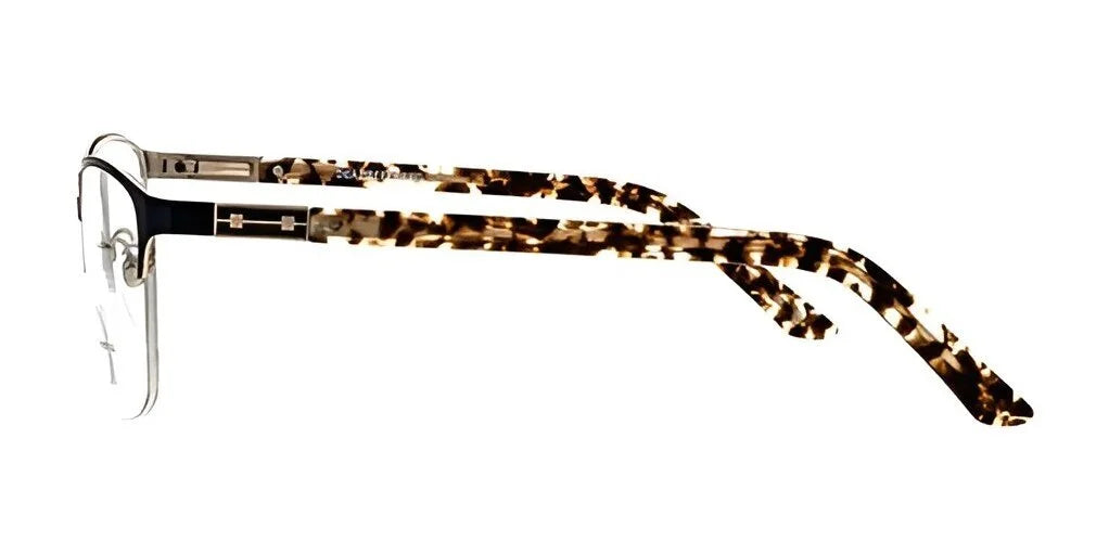 The DEA Preferred TERAMO Eyeglasses, Size 59, offer a chic and sophisticated look with their brown tortoiseshell frames, clear lenses, and thin rectangular metal accents on the arms, delivering a sleek eyewear design. The DEA Preferred TERAMO Eyeglasses, Size 59, offer a chic and sophisticated look with their brown tortoiseshell frames, clear lenses, and thin rectangular metal accents on the arms, delivering a sleek eyewear design.