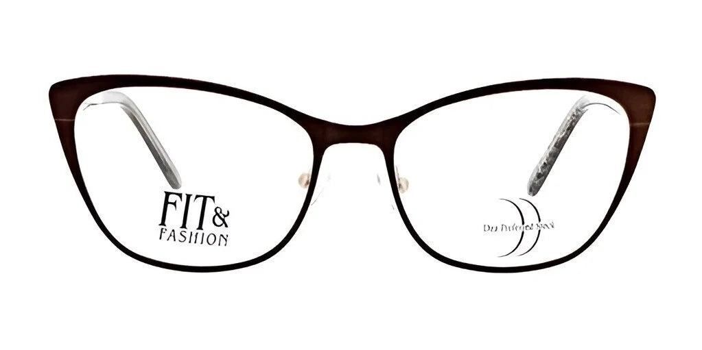 The DEA Preferred TURIN eyeglasses in black feature a cat-eye design with the "Fit & Fashion" logo on one lens, providing an ideal mix of comfort and style. The DEA Preferred TURIN eyeglasses in black feature a cat-eye design with the "Fit & Fashion" logo on one lens, providing an ideal mix of comfort and style.