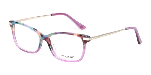 Di Valdi DVO8120 Eyeglasses | Size 53 / Purple