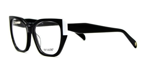 Di Valdi DVO8224 Eyeglasses | Size 55 / Black & White