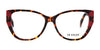 Di Valdi DVO8229 Eyeglasses | Size 54 / Demi Brown & Red