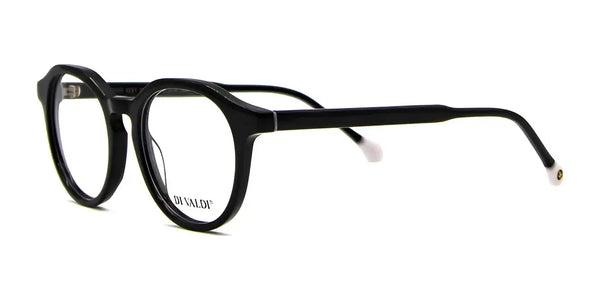 Di Valdi DVO8251 Eyeglasses | Size 49 / Black & White End Tips