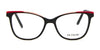 Di Valdi DVO8254 Eyeglasses | Size 53 / Black & Red
