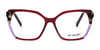 Di Valdi DVO8274 Eyeglasses | Size 54 / Blue Turq & Demi Red