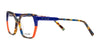 Di Valdi DVO8274 Eyeglasses | Size 54 / Demi Brown Blue & Orange