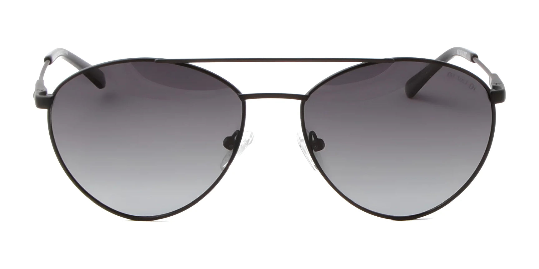 Di Valdi DV0145 Sunglasses by Di Valdi feature a sleek aviator style with dark gradient lenses and subtle geometric shape, shown facing forward on a white background. Enjoy modern design and UV protection. Di Valdi DV0145 Sunglasses by Di Valdi feature a sleek aviator style with dark gradient lenses and subtle geometric shape, shown facing forward on a white background. Enjoy modern design and UV protection.
