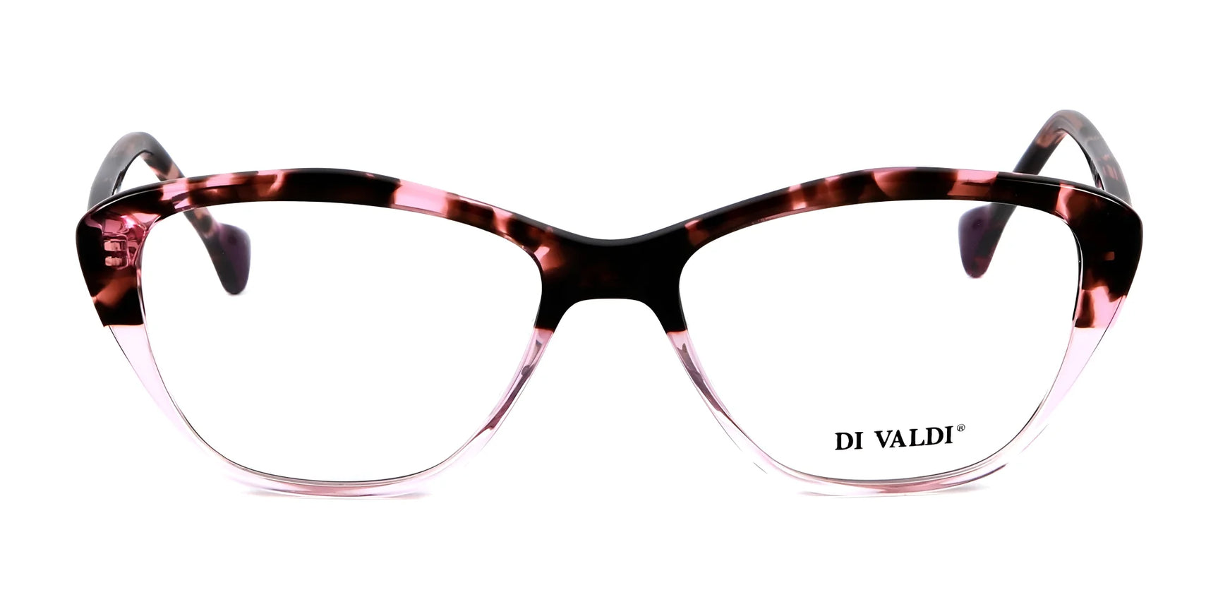 The Di Valdi DVO8148 Eyeglasses (Size 54) feature a chic pink and dark tortoiseshell cat eye design, making them the perfect women's prescription glasses for stylish statements. The Di Valdi DVO8148 Eyeglasses (Size 54) feature a chic pink and dark tortoiseshell cat eye design, making them the perfect women's prescription glasses for stylish statements.