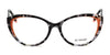 Di Valdi DVO8159 Eyeglasses | Size 51 / Demi Grey & Orange
