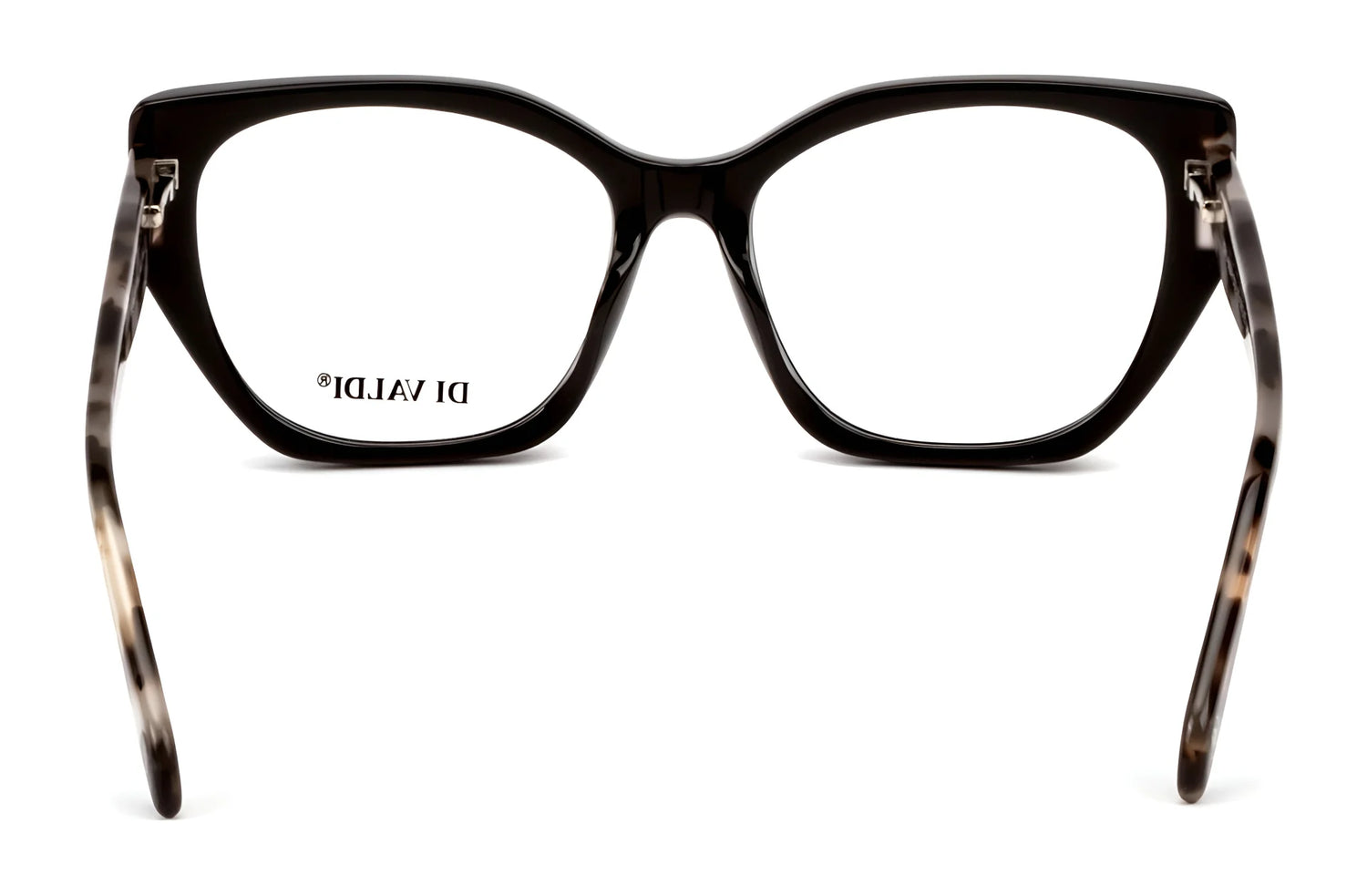 Di Valdi DVO8224 Eyeglasses | Size 55: Black rectangular frames with wide arms, front view. "DI VALDI" logo on the left lens. Prescription ready for a stylish, modern look. Di Valdi DVO8224 Eyeglasses | Size 55: Black rectangular frames with wide arms, front view. "DI VALDI" logo on the left lens. Prescription ready for a stylish, modern look.