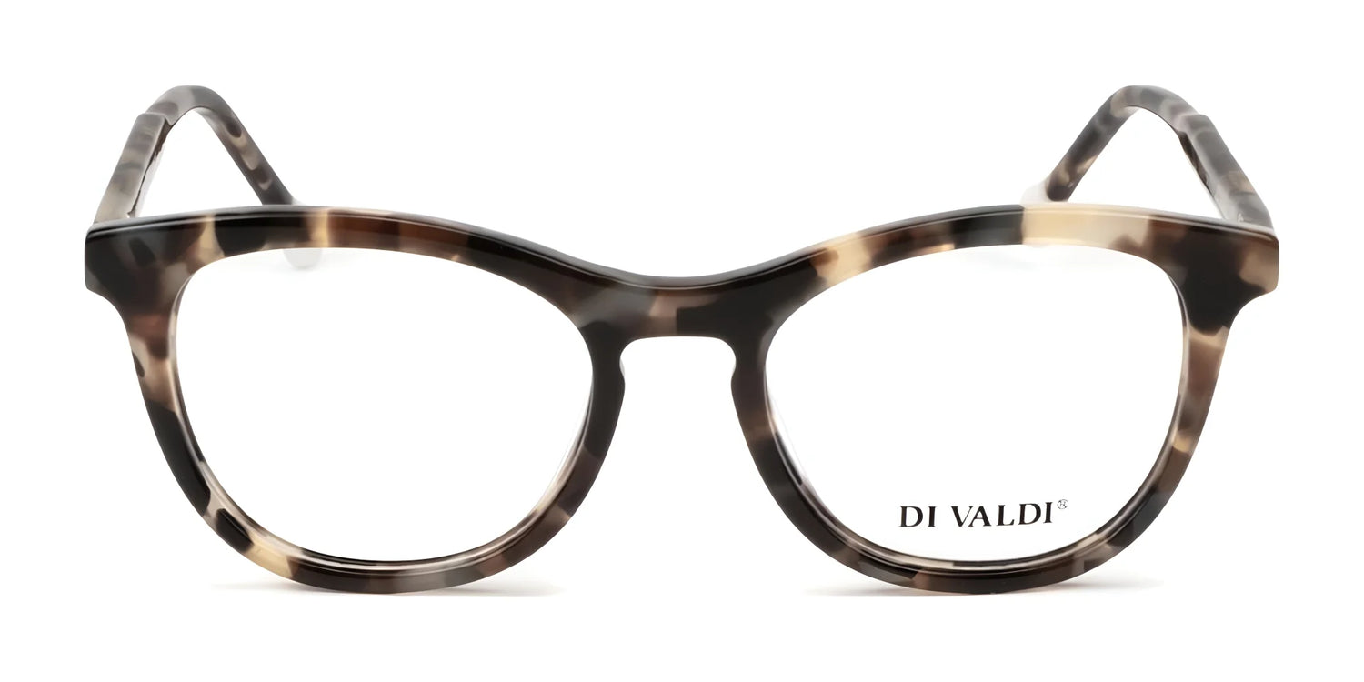 Di Valdi DVO8252 eyeglasses feature a bold Cat Eye shape and stylish Full-Rim design, with the "DI VALDI" logo on the right lens. Di Valdi DVO8252 eyeglasses feature a bold Cat Eye shape and stylish Full-Rim design, with the "DI VALDI" logo on the right lens.