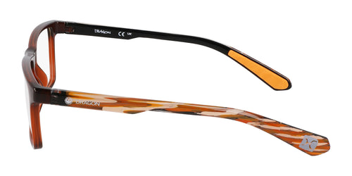 Dragon DR2053ATH Eyeglasses / Size 56 / Brown Crystal / Apricot Resin