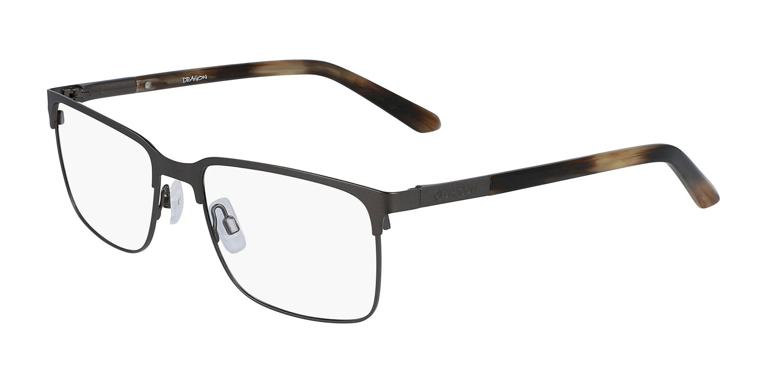 Dragon DR2015 Eyeglasses Matte Gunmetal / Amber Wood Dragon DR2015 Eyeglasses Matte Gunmetal / Amber Wood