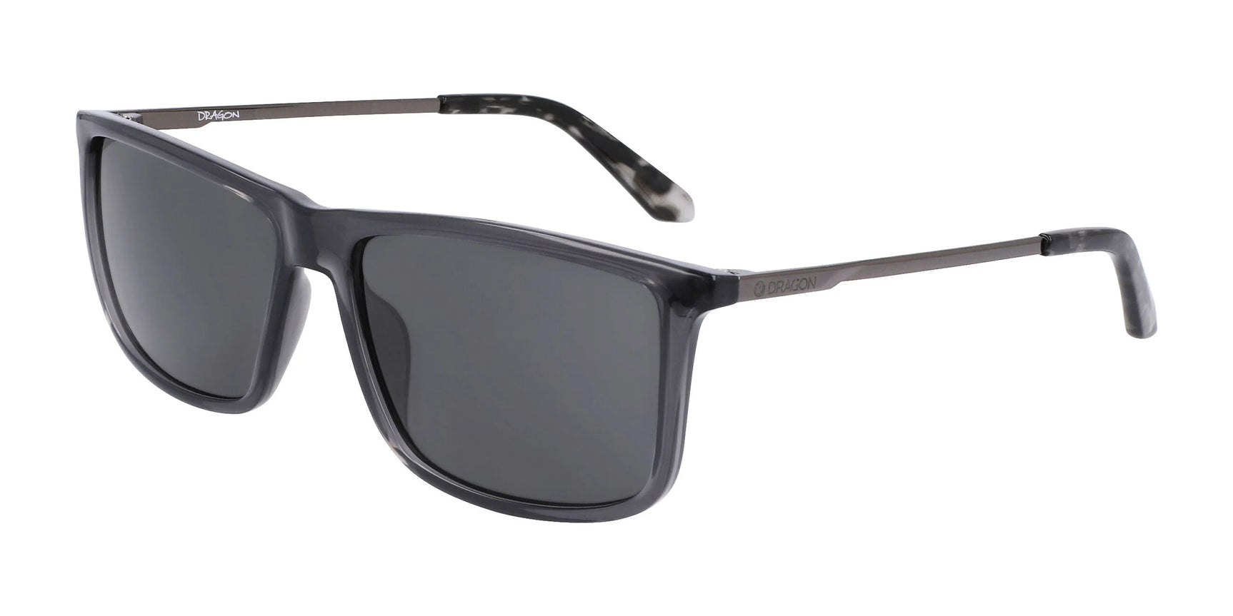 Dragon DAMIEN Sunglasses Shiny Grey Crystal / Lumalens Smoke Dragon DAMIEN Sunglasses Shiny Grey Crystal / Lumalens Smoke