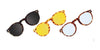 Easy3Clip EC655 Eyeglasses with Clip-on Sunglasses | Size 47 / 3 Clips (Color №070)