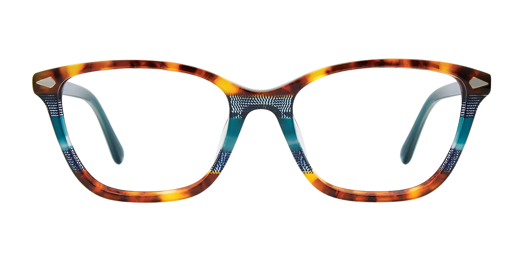Check out the Easy3Clip EC697 Eyeglasses, featuring a stylish square design with a tortoiseshell pattern and blue temple accents, easily transformed with clip-on sunglasses for versatility. Check out the Easy3Clip EC697 Eyeglasses, featuring a stylish square design with a tortoiseshell pattern and blue temple accents, easily transformed with clip-on sunglasses for versatility.