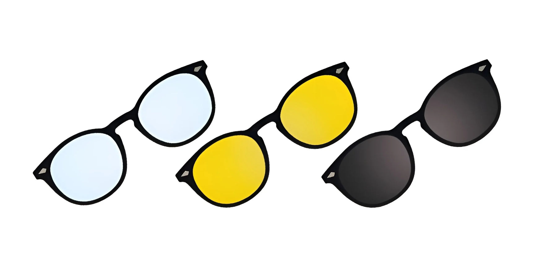 Easy3Clip EC698 Eyeglasses with Clip-on Sunglasses | Size 48 Easy3Clip EC698 Eyeglasses with Clip-on Sunglasses | Size 48