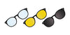 Easy3Clip EC698 Eyeglasses with Clip-on Sunglasses | Size 48 / Purple & Tortoise